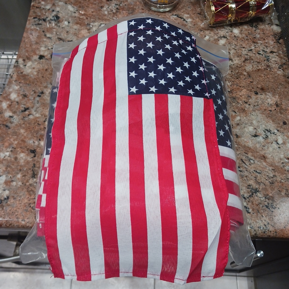50pc. 7in x12in American Flag Lot. Garden/Car